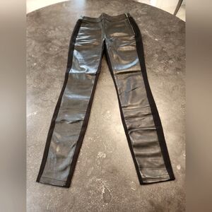 White House Black Market Black FAUX Leather Skinny Jeans